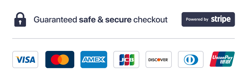 Stripe secure card payments badge
